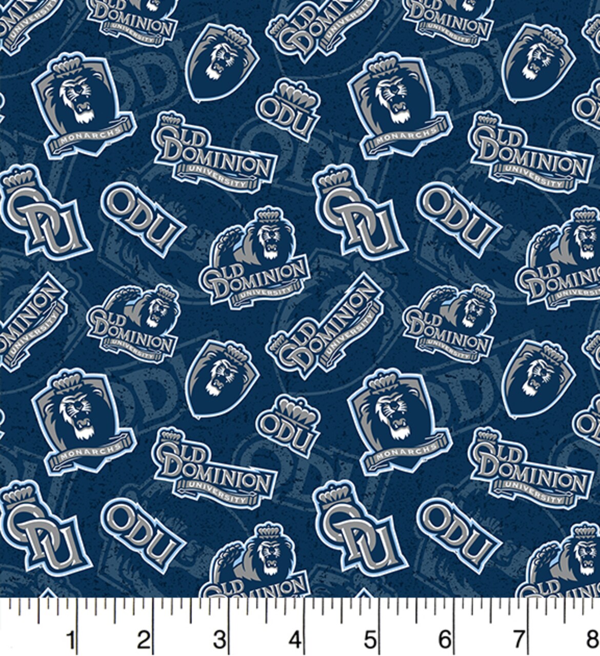 Sykel Enterprises-Old Dominion University Cotton Fabric-ODU Monarchs Tone On Tone Cotton Quilting Fabric